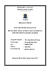 Tiểu luận cuối kỳ: Thực trạng sử dụng mạng xã hội của sinh viên | Môn Trở thành công dân số - Đại học Gia Định