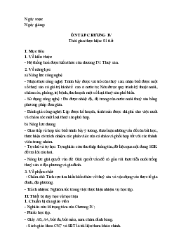 Giáo án Công nghệ 7 Ôn Tập Chương IV sách Kết nối tri thức