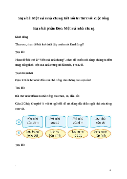 Soạn bài: Một mái nhà chung Tiếng Việt 3 | Kết nối tri thức