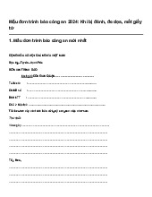 Mẫu đơn trình báo công an 2024: Khi bị đánh, đe dọa, mất giấy tờ