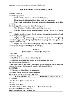 Giáo án Hoạt động trải nghiệm lớp 4 Chủ đề 4 | Chân trời sáng tạo
