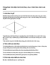 Công thức tính diện tích hình thoi, chu vi hình thoi chính xác nhất