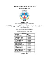 Xây dựng các quyết định sản xuất và kinh doanh một sản phẩm cho doanh nghiệp mới | Môn Quản trị marketing - Đại học Kinh Tế Quốc Dân