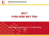 Bài 7 - Phần mềm máy tính | Nhập môn Công nghệ thông tin | Trường Đại học Bách khoa Hà Nội