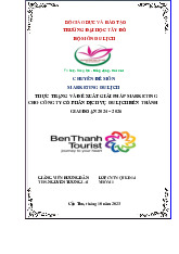 Thực trạng và đề xuất giải pháp marketing cho công ty cổ phần dịch vụ du lịch Bến Thành | Đại học Tây Đô
