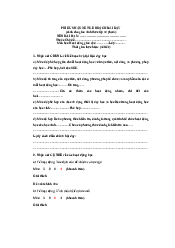 Mẫu phiếu nhận xét kết quả bài giảng | Đại học Sư Phạm Hà Nội