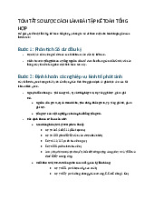 Tóm tắt Cách làm bài tập kế toán tổng hợp môn Kế toán | Trường Đại học Bách Khoa Hà Nội