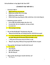 Câu hỏi trắc nghiệm ôn tập có đáp án môn Tin 1 | Trường đại học kinh doanh và công nghệ Hà Nội
