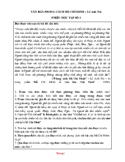 Phiếu Học Tập Ngữ Văn 9 Cả Năm Theo Từng Bài Học