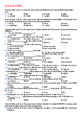 Bài kiểm tra trắc nghiệm  - UNIT 40: PRACTICE 1 | Tiếng Anh 12