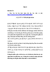 Tuần 10 - Biên dịch báo chí tiếng Hàn- Trường Đại học Ngoại ngữ- Đại học Quốc gia Hà Nội
