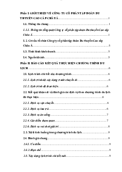 Báo cáo thực tập 2 chuyên ngành quản trị dịch vụ du lịch và lữ hành