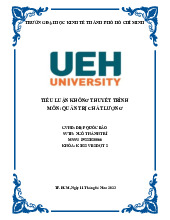 tiểu luận môn quản trị chất lượng | Đại học Kinh tế Thành phố Hồ Chí Minh