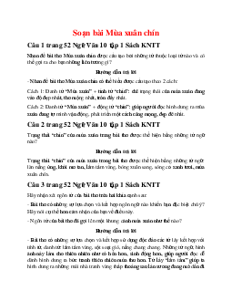 Soạn bài Mùa xuân chín Ngữ văn 10 tập 1 sách KNTT