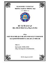 Quan Hệ Pháp Luật Và Kinh Tế | Bài thảo luận Pháp Luật Đại Cương