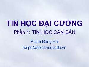 Bài giảng PPT (Power Point) học phần Tin học đại cương | SLIDE | Đại học Bách Khoa Hà Nội