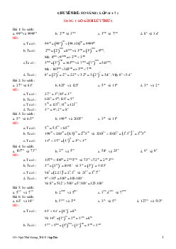Chuyên đề so sánh bồi dưỡng học sinh giỏi Toán 6 – 7