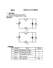 THỰC HÀNH KY THUẬT ĐIỆN TỬ - BUỔI 2: KHẢO SÁT DIODE & MẠCH CHỈNH LƯU | Đại học Văn Lang