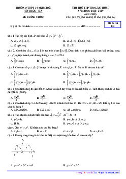 Đề thi thử Toán THPTQG 2019 lần 1 trường THPT 19-5 Kim Bôi – Hòa Bình