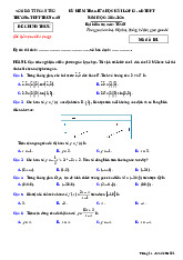 Đề giữa học kỳ 1 Toán 12 năm 2024 – 2025 trường THPT Trung An – Cần Thơ