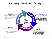 Tài liệu tính thống nhất của vật chất thế giới | Trường Đại học Mở TP.HCM
