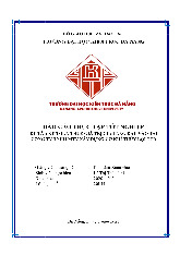 Báo cáo thực tập: Kế toán thuế GTGT đầu vào tại Công ty cơ khí thủy lợi TTD môn Thực tập tốt nghiệp | Trường Đại học Kiến trúc Đà Nẵng