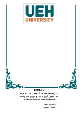 tiểu luận kinh tế vi mô và ứng dụng | Đại học Kinh tế Thành phố Hồ Chí Minh