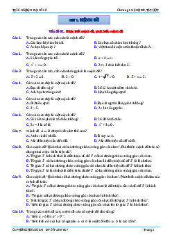 Bài tập trắc nghiệm mệnh đề và tập hợp – Phùng Hoàng Em