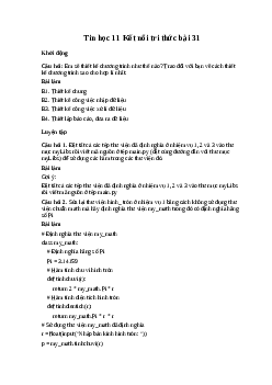 Giải bài 31: Thực hành thiết lập thư viện cho chương trình | Tin học 11 Kết nối tri thức