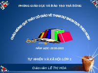 Giáo án điện tử Tự nhiên và xã hội 1 bài 9 Chân trời sáng tạo : Hoạt động của lớp em