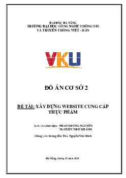 Xây dựng website cung cấp thực phẩm