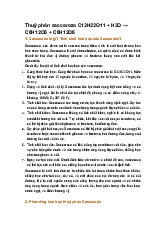 Thuỷ phân saccarozo C12H22O11 + H2O → C6H12O6 + C6H12O6