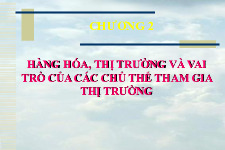 Chương 2: Hàng hóa, thị trường và vai trò của chủ thể trong thị trường | Môn kinh tế vi mô
