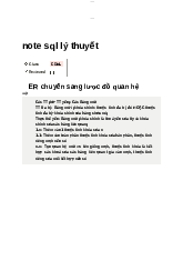 Note Lý thuyết Cơ sở dữ liệu - Cơ sở dữ liệu | Trường Đại học Khoa học Tự nhiên, Đại học Quốc gia Thành phố Hồ Chí Minh