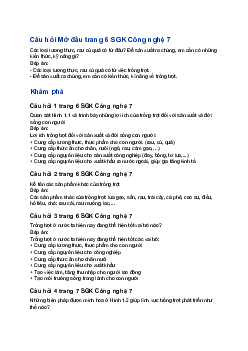 Giải Công nghệ 7 Bài 2: Các phương thức trồng trọt ở Việt Nam| Chân trời sáng tạo
