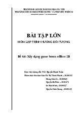 Mẫu báo cáo BTL môn Lập trình hướng đối tượng| Môn Lập trình hướng đối tượng| Trường Đại học Bách Khoa Hà Nội