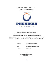 Tiểu luận phương pháp học tập nghiên cứu khoa học. Môn Phương pháp học tập và Nghiên cứu khoa học | Đại học Trường Đại học Phenika.