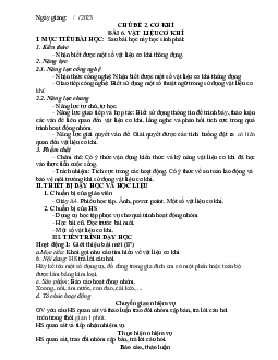 Giáo án Công nghệ 8 Bài 6: Vật liệu cơ khí | Cánh diều