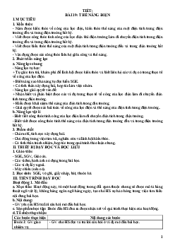 Bài 19: Thế năng điện | Giáo án Vật Lí 11 Kết nối tri thức