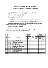 Biên bản làm việc nhóm - Biểu mẫu văn bản