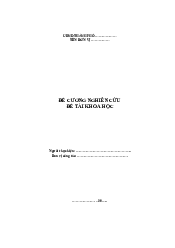 Đề cương nghiên cứu khoa học | Trường đại học Điện Lực