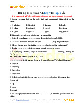 Bài tập ôn hè Tiếng Anh lớp 7 lên lớp 8 số 2