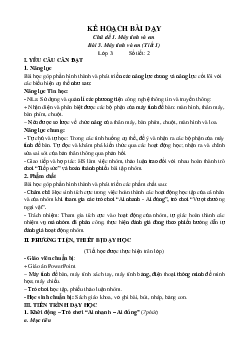 Bài 3: Máy tính và em (Tiết 1) | Giáo án Tin học 3 | Kết nối tri thức
