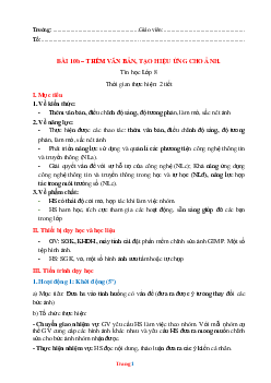 Giáo Án Bài 10b Thêm  Văn Bản ,Táo Hiệu Ứng Cho Ảnh  Tin Học 8 -KNTT năm 2023-2024