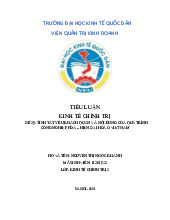 Tiểu luận Công nghiệp hóa – Hiện đại hóa Việt Nam | Môn Kinh tế chính trị Mác-Lênin - Đại học Kinh Tế Quốc Dân