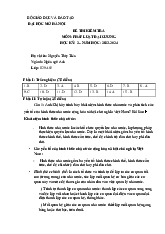 Đề Thi Kiểm Tra  môn Pháp luật đại cương | Trường đại học Mở Hà Nội