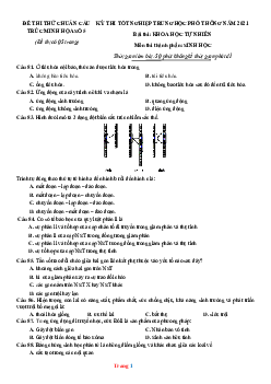Đề thi thử tốt nghiệp môn sinh học 2021 chuẩn cấu trúc đề minh họa số 4 (có đáp án và lời giải chi tiết)