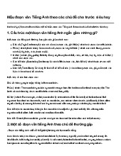 Mẫu đoạn văn Tiếng Anh theo các chủ đề cho trước siêu hay