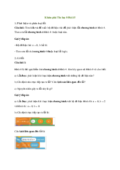 Tin học 8 Bài 15: Gỡ lỗi chương trình - Chân trời sáng tạo