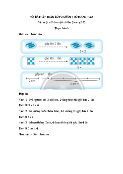 Giải Vở bài tập Toán lớp 3 Chân trời sáng tạo: Gấp một số lên một số lần (trang 62)